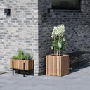 Squarely Terrace GrowOn GrowBIG Dark Oak in garden with summer plants