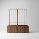 GrowLARGE Trellis Double Oak Office Divider – 180 cm PRO