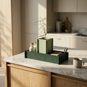 BloomTRAY Forest Green with a Meadow Green Planter