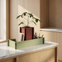 BloomTRAY Meadow Green with a Red Planter