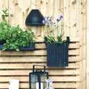 self-watering balcony planter black wood